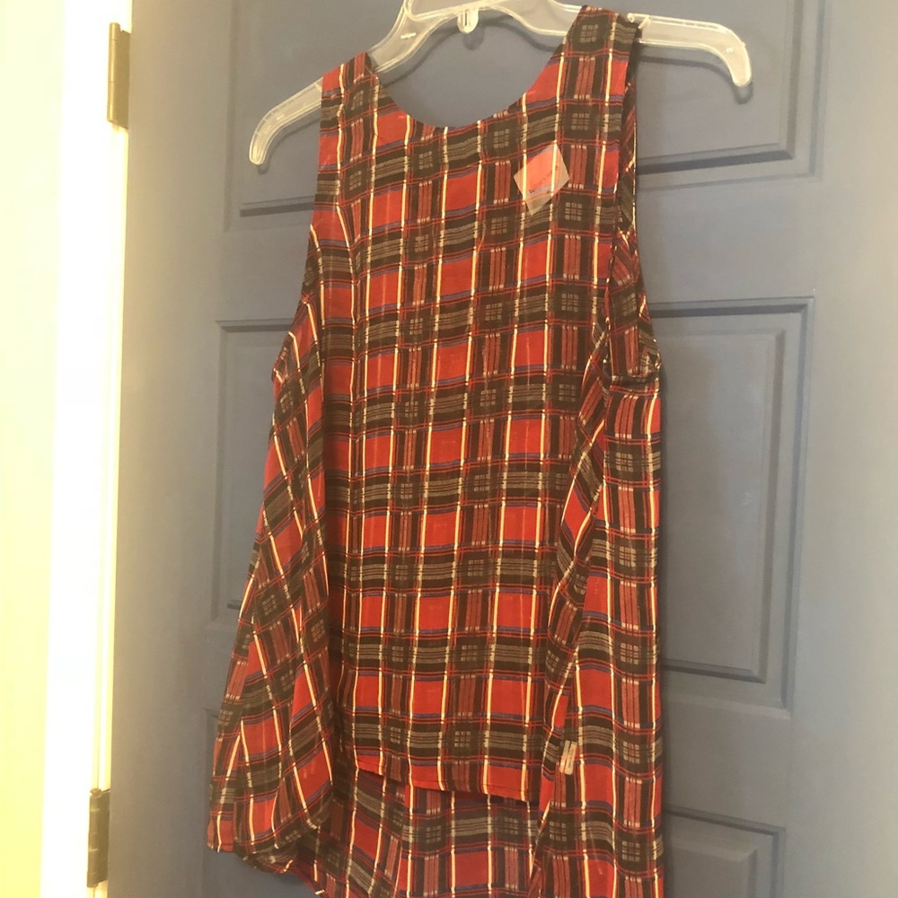 🌿Anthropologie Young + Bishop Plaid Tank🌿